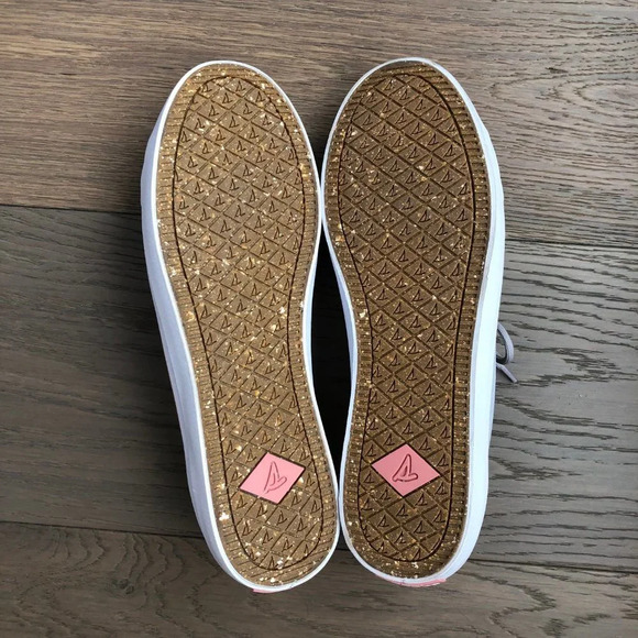 Sperry Crest Vibe SeaCycled Lace Up Casual Neutral Sneakers Grey Pink Sz 9 NWOT - Picture 7 of 12
